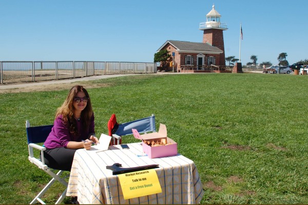Conducting research on-site at Lighthouse Pont.