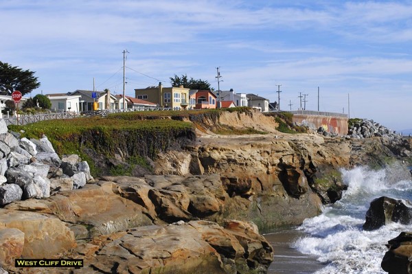 The location of the Vue de L’eau streetcar station in 2013.  Image from the collection of Mike Patnaude and part of his series of paired retrospective and modern day images in Santa Cruz County.