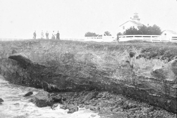The lighthouse circa 1888. Photo courtesy of the Santa Cruz City-County Library System.