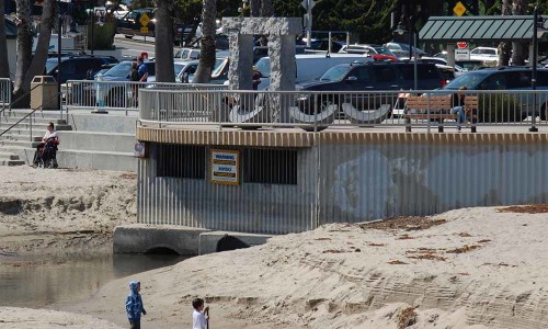Storm drain on the east side of Cowell Beach.
