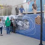 The temporary, and now gone, mural honoring Jack O’Neill and Santa Cruz surf history. Photo © Mobile Ranger.