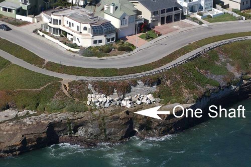 The shafts in 2004. Picture © Kenneth and Gabrielle Adelman, California Coastal Records Project www.Californiacoastline.org