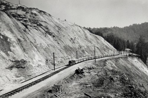Quarry Train Below Bonny Doon. Photo courtesy of the Santa Cruz Museum of Art and History.