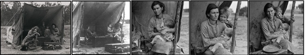 The other five photos of the Thompson family taken by Lange. Photo courtesy the Library of Congress and Wikipedia .
