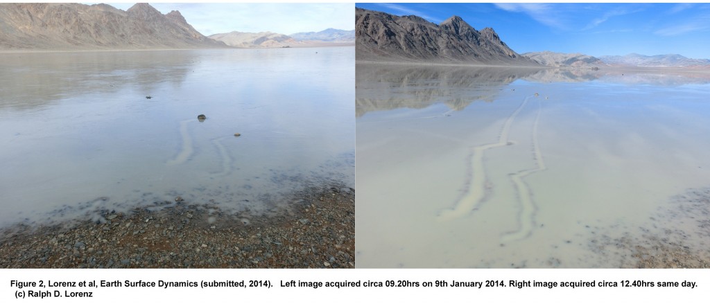 Recordings from the December site visit. Photo by Ralph Lorenz.  RacetrackPlaya.org.