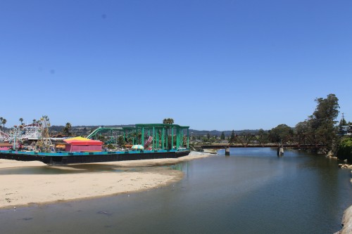The Santa Cruz Beach Boardwalk is situated along the San Lorenzo River where it meets the Monterey Bay. Photo courtesy of the Coastal Watershed Council.