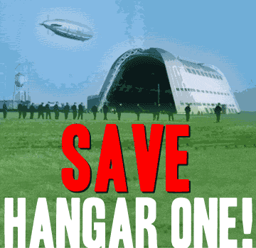 Graphic on the website of SaveHangarOne.org, founded in 2005. Photo courtesy of savehangarone.org.