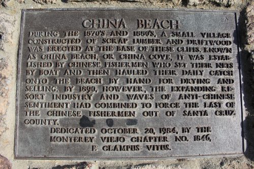 China Beach plaque at New Brighton State Beach. Photo: Lauren McEvoy/Mobile Ranger