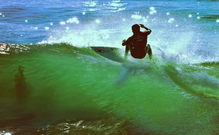 Surfing over Kelp Forests at Cove Beach