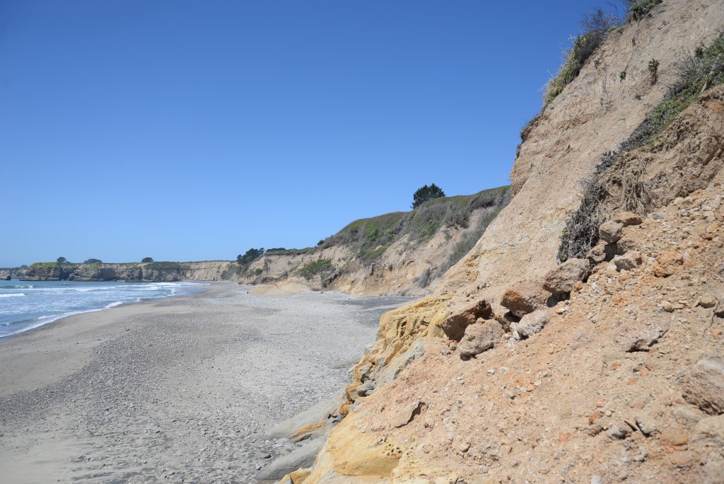 Cove Beach at Ano Nuevo State Beach. Walk along here and you will get to where Waddell's second wharf was. Photo: Julia Gauidnski/ Mobile Ranger 